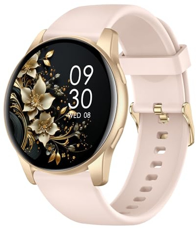 AcclaFit Montre Connectée Femme Homme avec Appel Bluetooth, Smartwatch Ronde 1,38 avec 147+ Modes Sportifs, Cardiofréquencemètre, Sommeil, IP68 Étanchéite, Compatible avec Android iOS