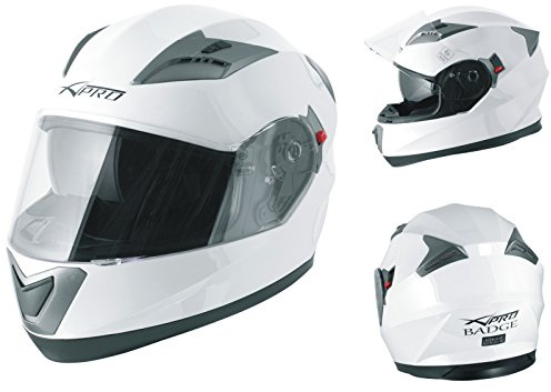 Integralhelm Motorradhelm Rollerhelm Anti-Kratz-Visier Helm Weiss S