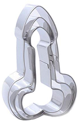 Juland Rostfreier Stahl Penis Ausstechform 3-teiliges Set zum 3D Bachelorette Kuchen Ausstechformen Set DIY Party gefallen Neuheit (S - M - L)