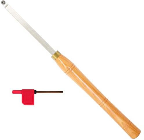 47,7 cm Holzdrehwerkzeuge Finisher Hartmetallbestückte Drehmeißel Werkzeugstange mit Ci5 8,9 mm rundem Hartmetall-Einsatzschneider für Holzbastler oder Heimwerker oder Tischler