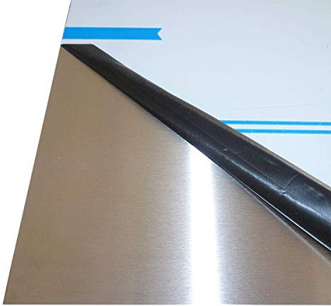 XMRISE Acero Inoxidable 304 Hojas de lámina Fina Placa de Acabado Cepillado y Materiales de Soldadura Industria Metalmecánica Thickness0.8mm,0.032 x8“x12