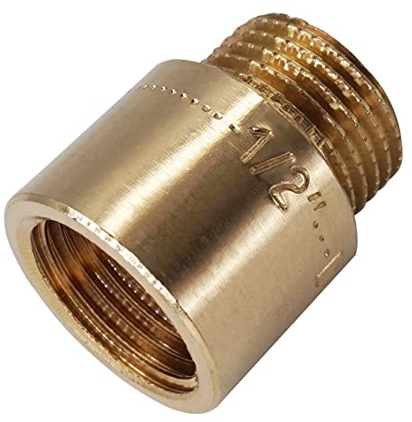 SKIR'CO (2 st) rörgänga förlängning 1,3 cm, hane gänga och hona gängförlängning 20 mm, mässingsrörbeslag, BSP-tråd