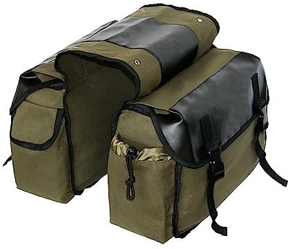 Fahrradtasche Fahrradtaschen Große Kapazität Rack Trunks Rücksitzträger Pack Motorrad Satteltaschen Canvas Fahrrad Fahrrad Rücksitz Tragetasche Radfahren Doppelpacktasche Outdoor