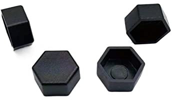 100 Stück Mutter Abdeckkappe Sechskant Flachschrauben Schutzkappen M5 M6 M8 M10 M12 M16 Möbelschrauben Schrauben Zubehör Kit (Color : Black_M6x10 30pcs)