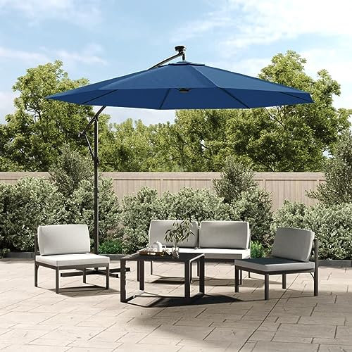 SKM Tissu de Remplacement pour Parasol déporté Bleu azuré 350 cm, Weight:1.75 kg,313819