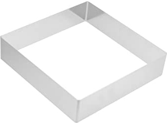ABOOFAN Moules à Mousse à Gâteau Carrés en Acier Inoxydable pour La Cuisson 22 Cm Facile à Utiliser Antiadhésif
