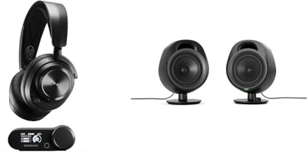 SteelSeries Arctis Nova Pro Wireless - Multi-System Gaming Headset - Premium Hi-Fi Drivers & Arena 3 - Full-Range 2.0 Gaming Speakers – Immersive Audio – On-Speaker Controls