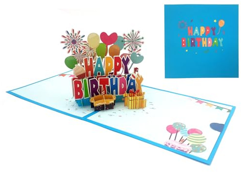 scicent Geburtstagskarte Beste Freundin Geburtstags Karten 3D Pop Up Karte Geburtstag mit Umschlag Geburtstagskarten Lustig Grußkarte für Frauen Männer Freunde Kinder - 19914