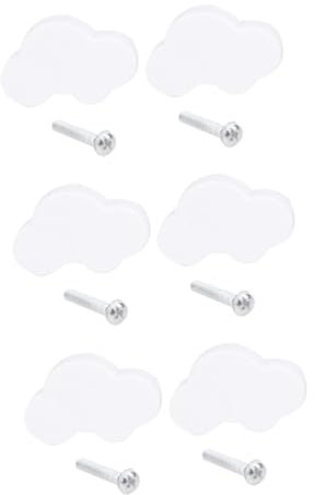 Artibetter 6pcs Cute Boys and Girls Drawer Handles Rubber Bumping Handles Cartoon Cabinet Pulls Star Pattern for Decor