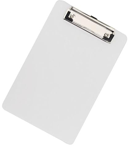SEWACC Transparentes Acryl Klemmbrett Leicht Und Robust Zum Schreiben Und Malen Mit Flachem Clip Für Einfache Stapelung Abgerundete Ecken Für Sicheren Gebrauch