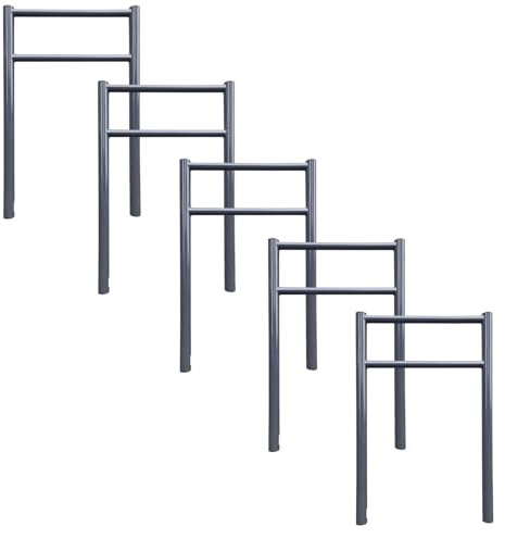 TRUTZHOLM 5x Fahrradanlehnbügel mit Knieholm 115x75 cm Stahl pulverbeschichtet Ø 60 mm Anlehnbügel zum Einbetonieren Fahrradbügel Fahrradständer Parker Diebstahlsicherung Fahrrad Anlehner in Anthrazit