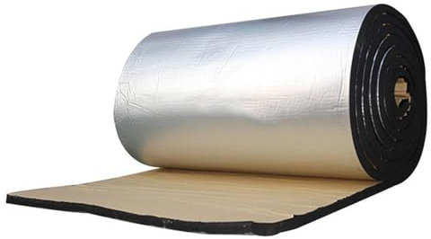 Tapis d'isolation acoustique - Tapis d'isolation thermique de voiture - Facile à installer - Tapis d'isolation acoustique pour véhicules à moteur, rouleau en aluminium - 10 mm