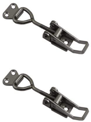2PCS Adjustable Toggle Clamp, 96mm Quick Release Pull Latch, Stainless Steel Toggle Clamp for Box Drawer Cabinet