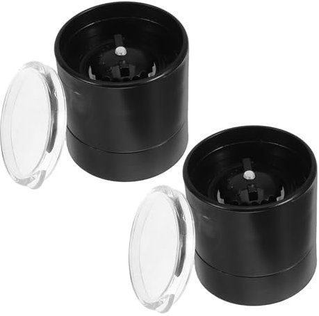 OFFSCH 2pcs Stainless Steel Salt Grinder Caps and Pepper Shaker Lid Replacement Tops Sturdy Salt Pepper Grinder Lids for Kitchen Cooking Accessories