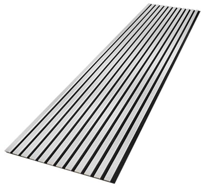 wohnartig® Akustikpaneele 1,485m² - 275cm x 54cm* set - (set = 2 Stück 275cm x 27cm) | Farbe: Brushed Silver 364 | Wandverkleidung | Akustikpaneel | Wandpaneele auf filz | Akustikfilz