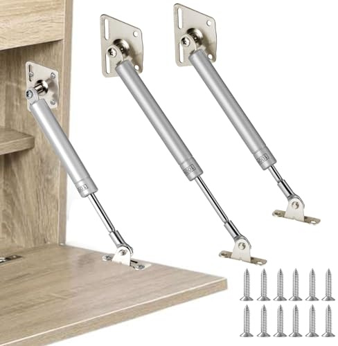 HBL' 2er-Pack 150N/33KG Gasdruckfedern zum Herunterklappen für nach unten klappbare Deckel, wie z.B. Drop-Front-Schreibtisch, Schranktisch oder Dachbodenklappe