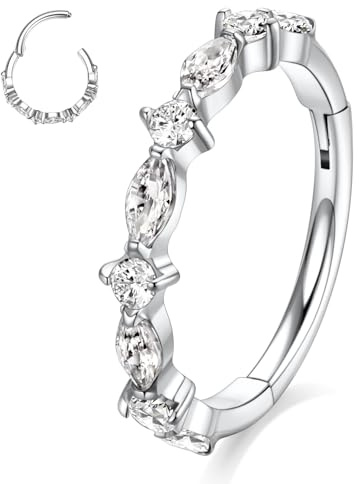 AROWRO tärning zirkon näspiercing conch helix septum Daith Tragus rook piercing brosk örhänge 316L kirurgiskt stål näsring för kvinnor män