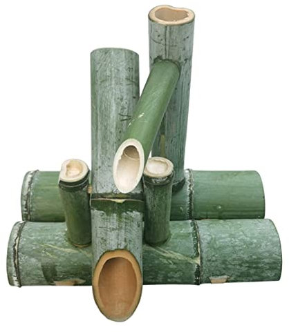 Fontana d'acqua in bambù con pompa oscillante, decorazione da giardino zen, 65 cm, fontana d'acqua giapponese, per paesaggi esterni e paesaggi tranquilli