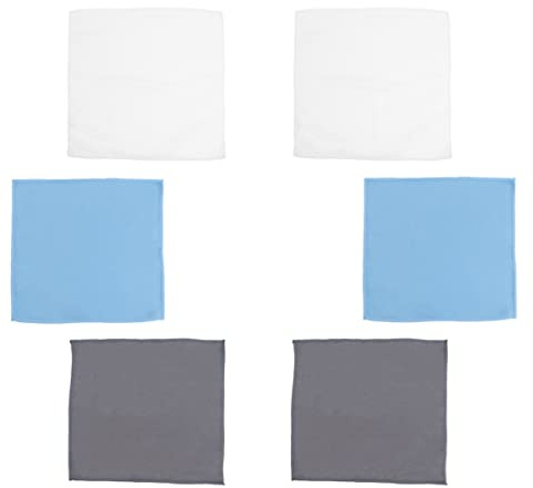 FOMIYES 6pcs Microfiber Glass Cleaning Wipes Drying Towels for Wine Glass Polishing Kitchen Towels Polishing Cloth