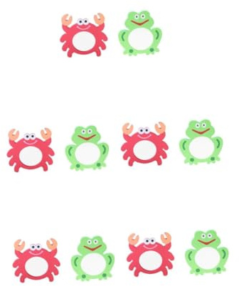 SUPVOX 10pcs Floating Cartoon Mirror Shower Toy Bathtub Water Toys for Boys and Girls Fun Shower Game for Bath Play