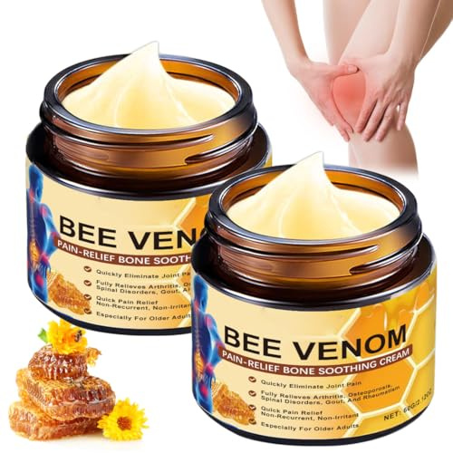EIHI 2 Pezzi Bee Venom Professional Treatment Gel - Unguento antidolorifico per menisco, crema per la terapia delle articolazioni e delle ossa, allevia i dolori articolari