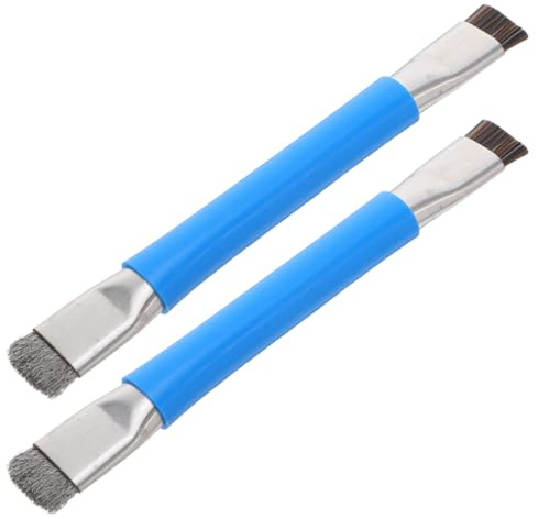 PRETYZOOM Cepillo Antiestático De Doble Cabezal para Limpieza Electrónica 2 Unidades Cepillo De Limpieza para Teclado Teléfono Móvil Reloj Y Placa Base Cerdas De Pelo De Caballo Y Alambre