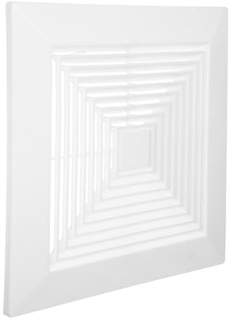 TOBBOMEY para Ventilación de Baño con Rejilla Cuadrada de Techo para Extractor Fácil Limpieza y Circulación de Aire Mejorada Color Blanco