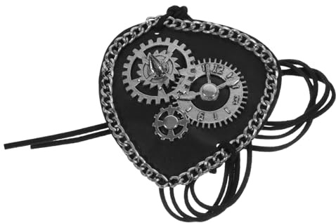 PENIKOKO Vintage Single Eye Patch mit Zahnraddesign Leichter Atmungsaktiver Augenklappe für Erwachsene Dekoratives Cosplay accessoire Bequemes Halloween Piraten Augenbinde