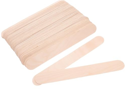 iplusmile 100 Palitos Gigantes De Madera Para Manualidades Palitos Para Tartas Cucharas De Madera Color