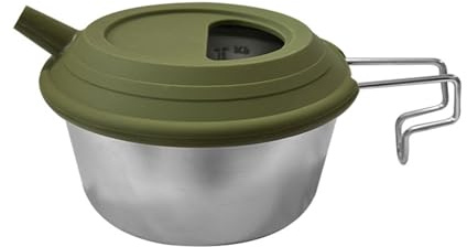 Genérico Campingmugg - kastrull med vikbart handtag och silikonskål | Campingmugg - för kaffe varmt kallt te resor utomhus matlagning
