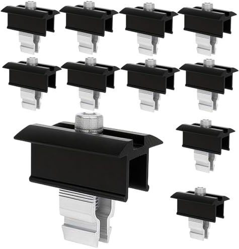 10 abrazaderas de extremo para plantas de balcones, 30 mm, aleación de aluminio, soporte para panel solar, abrazadera central, fijación para módulos solares fotovoltaicos, soportes de techo, módulos