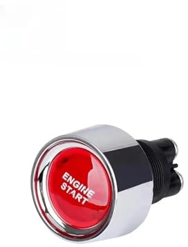 del bloccasterzo dell'interruttore Interruttore Di Accensione Per Avviamento Motore 12V 50A 3 Pin SPST Pulsante Senza Chiave Interruttori ON OFF(Red Color)