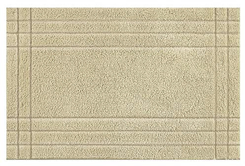 Olivo.shop - Duna, tappeto lavorato a mano per il bagno in 100% cotone super assorbente. (BEIGE, 60x110 cm)