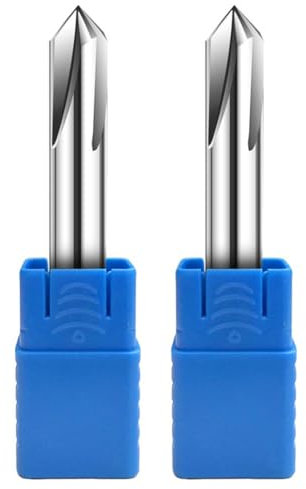 2PCS HRC60 4 Flöten D3mm 4mm 6mm 8mm 10mm 12mm X 90 Grad Vollhartmetall anfasen Fräser Fasenfräser for Aluminium (Size : 10 * 90°*75L*4F)
