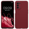kwmobile Case Compatible with Oppo A74 (5G) / A54 (5G) Case - Protective Slim TPU Phone Cover - Soft Matte Finish - Bordeaux Violet