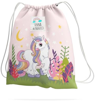 KAÏDENSÏ Sac maternelle avec nom personnalisé - Sac à dos maternelle 32 x 40 cm avec poche intérieure 20 x 10 cm Sac à dos maternelle enfant original pour petits enfants