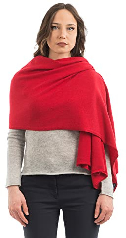 Dalle Piane Cashmere Damen Stola Kaschmir-Mix | Hochzeitsschal und Abendstola für Zeremonien und Reisen, 60x185 cm, vier Jahreszeiten, Geschenk für Sie, Made in Italy