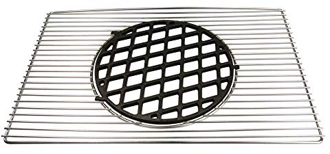 AKTIONA Edelstahl Grillrost 50 x 35/54 x 34/60 x 40/60 x 44,5/67 x 40 | / 58 x 38 + Ø 29 cm Gusseisen Grillrost passend für viele Weber Buschbeck Landmann /(60x40) / deutscher Fachhändler