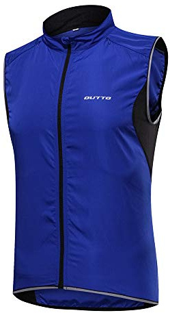 DAIHAN Homme Maillot Cyclisme sans Manches Gilet VTT Coupe-Vent Ultraléger Respirant Gilet avec Poches pour Course à Pied ou Vélo