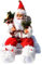 Roexboz Figurine de Père Noël assis 57 cm, ornement de décoration en plastique et tissu pour intérieur et extérieur, Noël