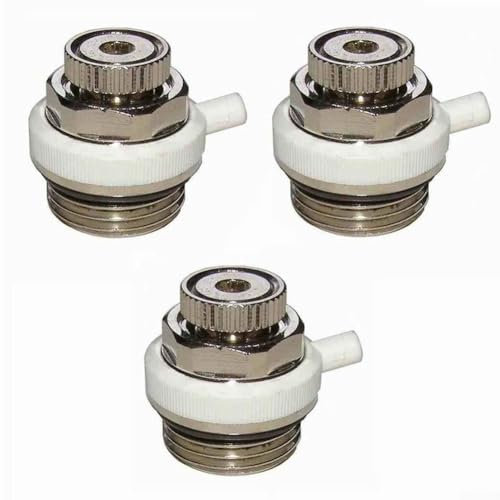 Bleeding Radiator Valve, 1/2 Thread Automatic Air Vent Auto Cut-off Self Bleed Radiator Valve 1/2/3/5 Pcs 27 x 26 x 26mm(3pcs)