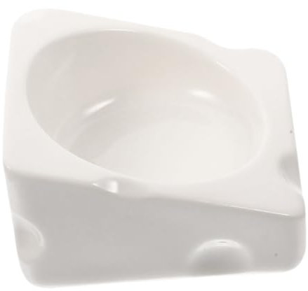 minkissy Hamster Food Bowl Ceramic Feeding Dish for Small Pets for Guinea Pig Chinchilla and Dwarf Hamsters Lightweight and Practical Design Prevents Spillage White