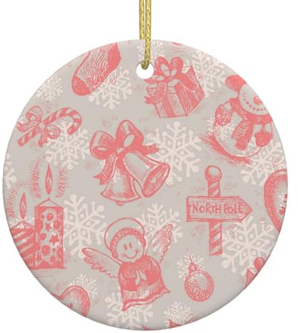 Kreis Weiß Keramik Hängende Weihnachtsbaum Dekoration Kugel Weihnachten Engel Glocke Herz Xmas Ornament Für Festliche Party Neujahr
