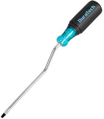 DURATECH Screwdriver, 3/16 Flat Head Screwdriver with Crank-Action Handle, Premuim S2 Steel, Quick Rotating Screwdriver with 6 Shank Spins Screws Fast with One Hand