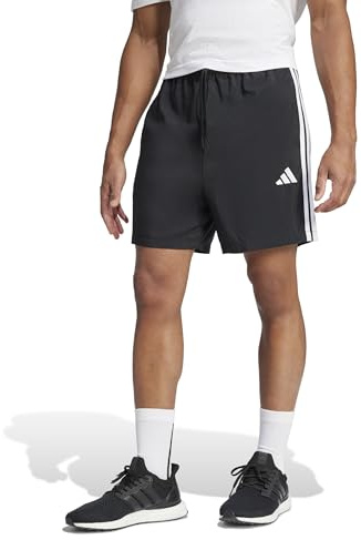 adidas Men's Essential Three Stripes Chelsea Short, Black/White, XXL