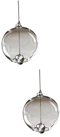 Kisangel 2 STK Windspiele Dekoration Schlafzimmer Living Room Decoration wohnaccessoires Klangspiel japanische Windglocke kreative windglocke Glocke im japanischen Stil Tür Windglocke Glas