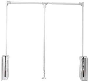 Lfhelper Pull Down Clothes Rail, Adjustable Width 839-1210 mm (33-48 inches), Pull down Hanging Wardrobe Rail Lift, Soft Return Storage System