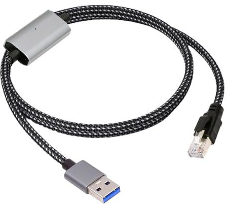 cablecc RJ45 auf USB 3.0 Typ-A-Kabel, USB auf Ethernet-Stecker, direkt angeschlossen, 1000 Mbps, Gigabit-LAN-Netzwerk, kompatibel mit USB 2.0