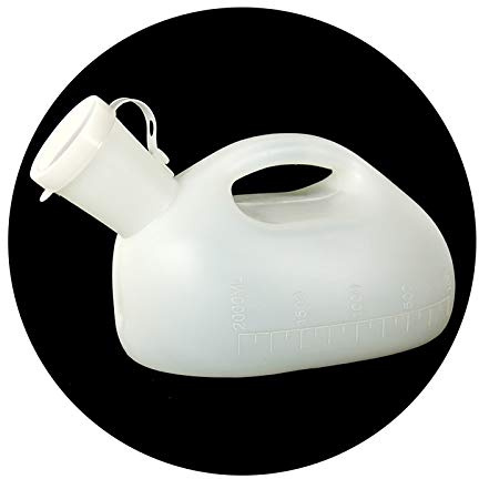 Botella de orina,urinarios portatiles, Urinario masculino portátil de 2000 ml, for hombre, for viaje, con botella for orinar