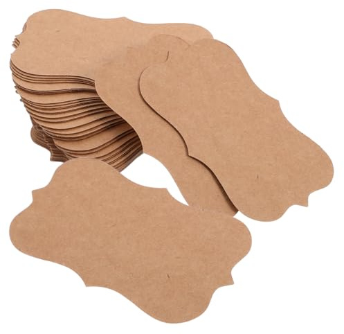 DIYEAH 100 Stück Kleine Visitenkarten aus Kraftpapier mit Abgerundeten Ecken Leere Kleiner Karteikarten zum Lernen und Notizen Vielseitiges Papier für Büro und Schule